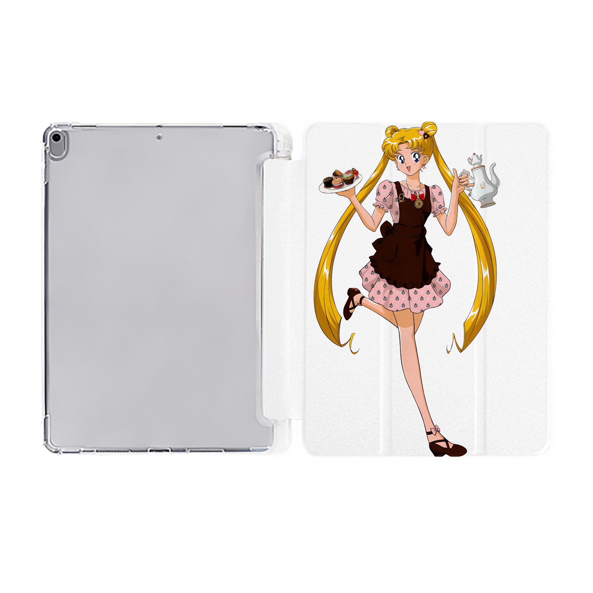 （画像用） 美少女戦士セーラームーン 愛野 美奈子 あいの みなこ Sailor Moon Aino Minako IPad ケース ペン収納付き 三つ折りスタンド PUレザー×シリコン 対応機種9.5/10.5/10.9インチ